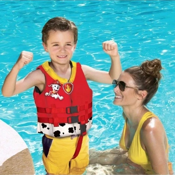 Paw Patrol, Marshall Swimways Kids Life Jacket Child 33-55 Ibs Red NWT - Picture 2 of 10